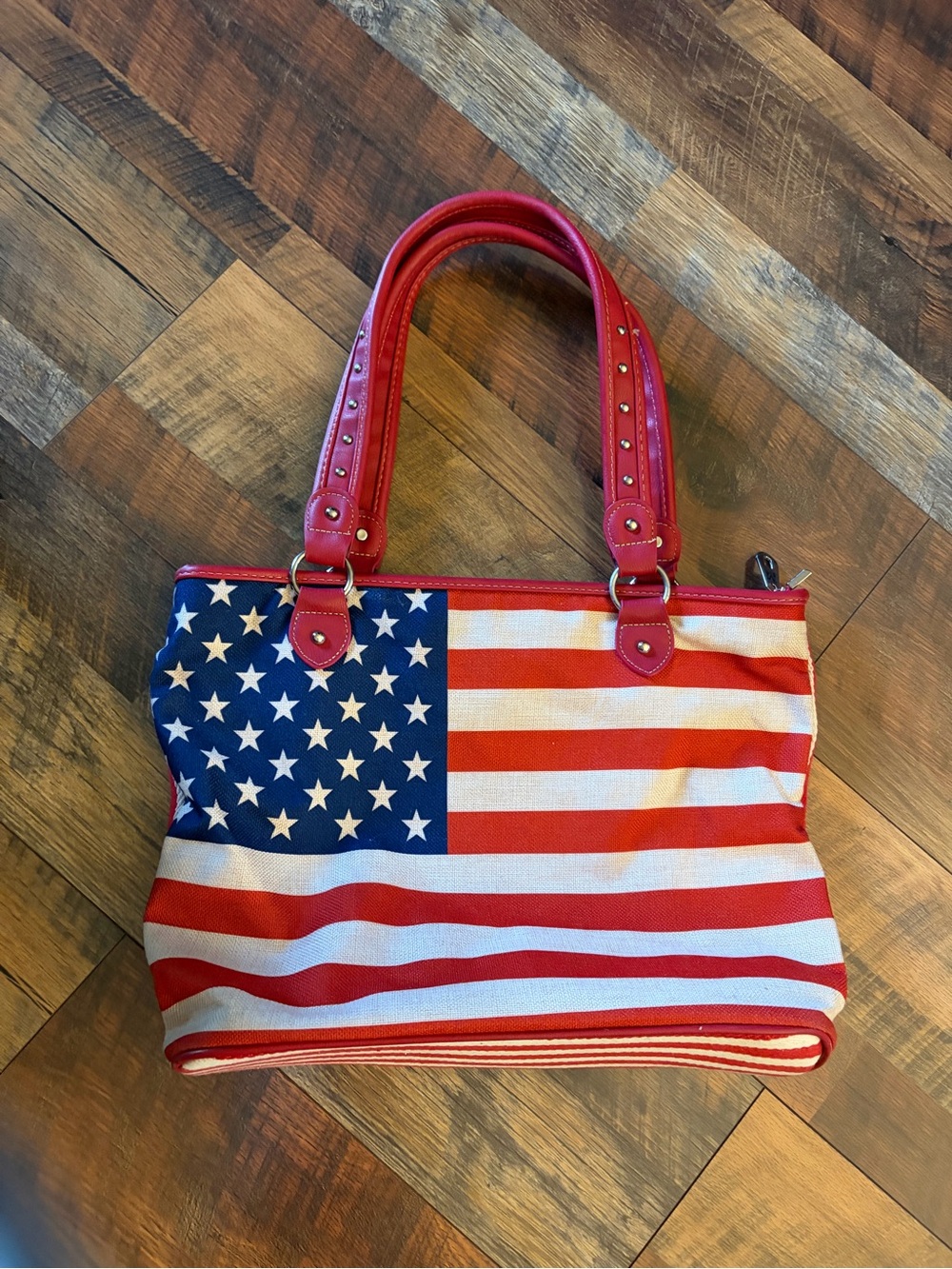 Montana West Patriotic Red, White & Blue American Flag Tote Bag